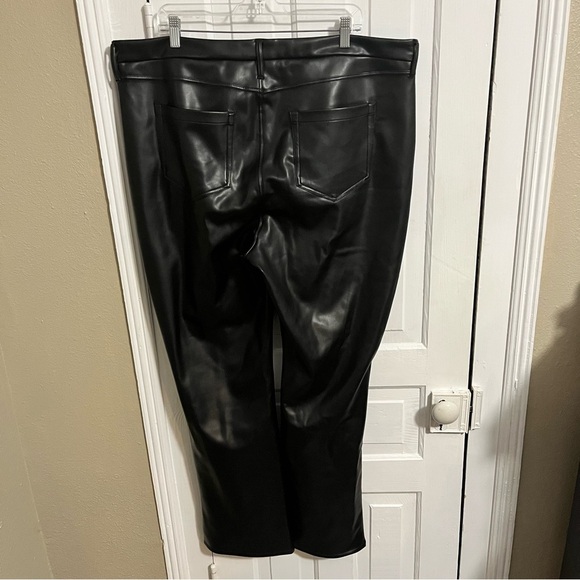 NYDJ Sculpt-Her Faux Leather Marilyn Straight Pants Black Plus Size 18 W Wide I2 - Picture 5 of 11